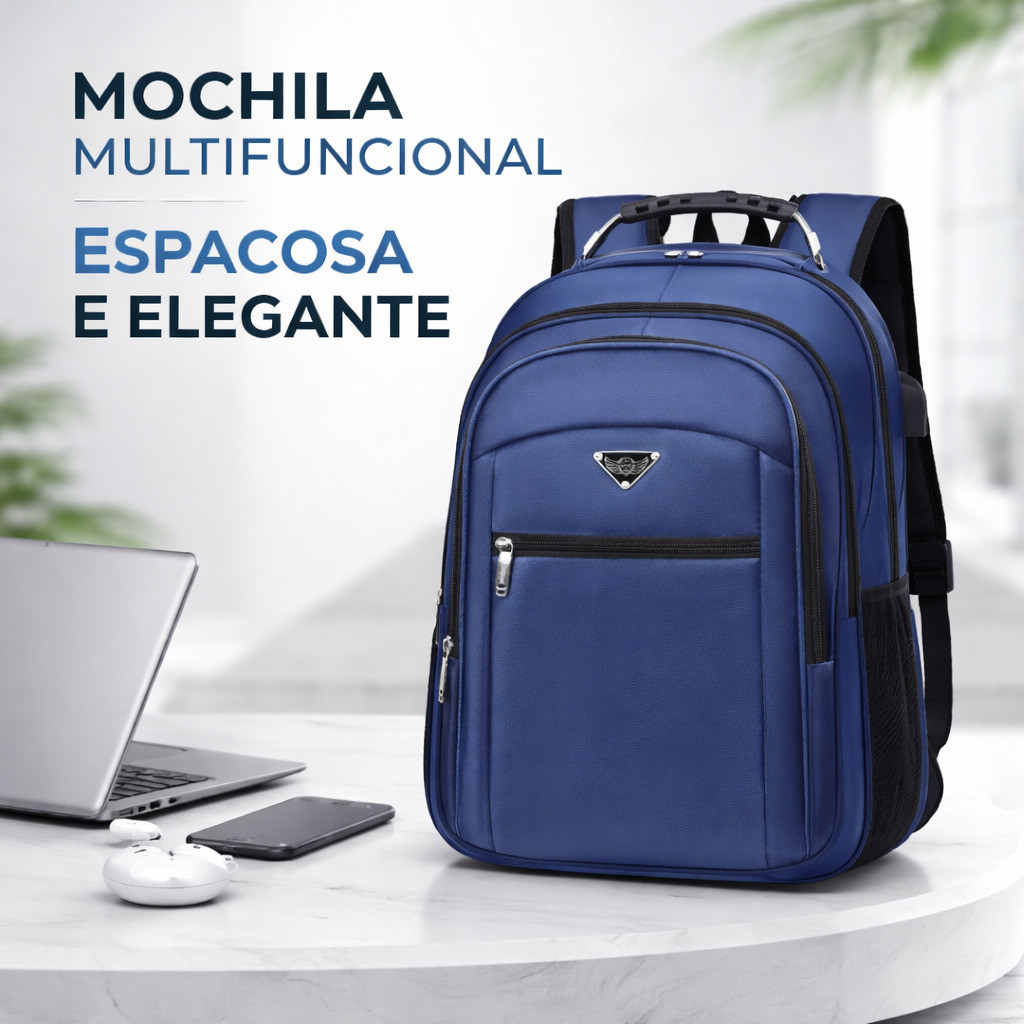 Mochila Resistente para Notebook - Estilo Unissex e Alça Reforçada para Toda Ocasião
