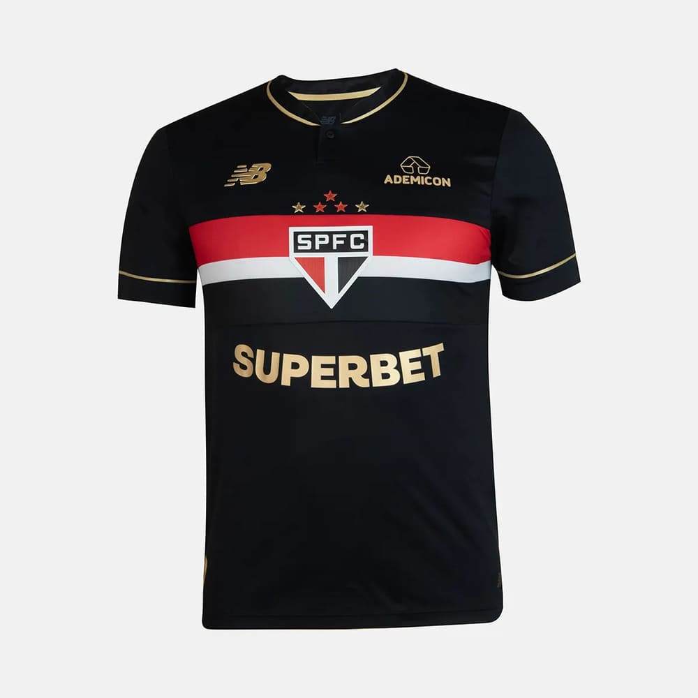 Camisa São Paulo Comemorativa New Balance 25/26 Jogador Preta em Oferta na Shopee