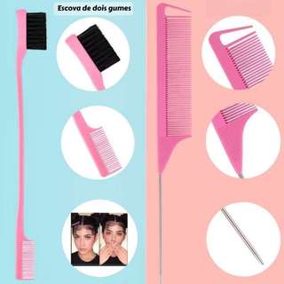 Conjunto De Escova De Cabelo 3 Peças Com Pente De Cauda De Mouse-Adição Perfeita À Rotina…