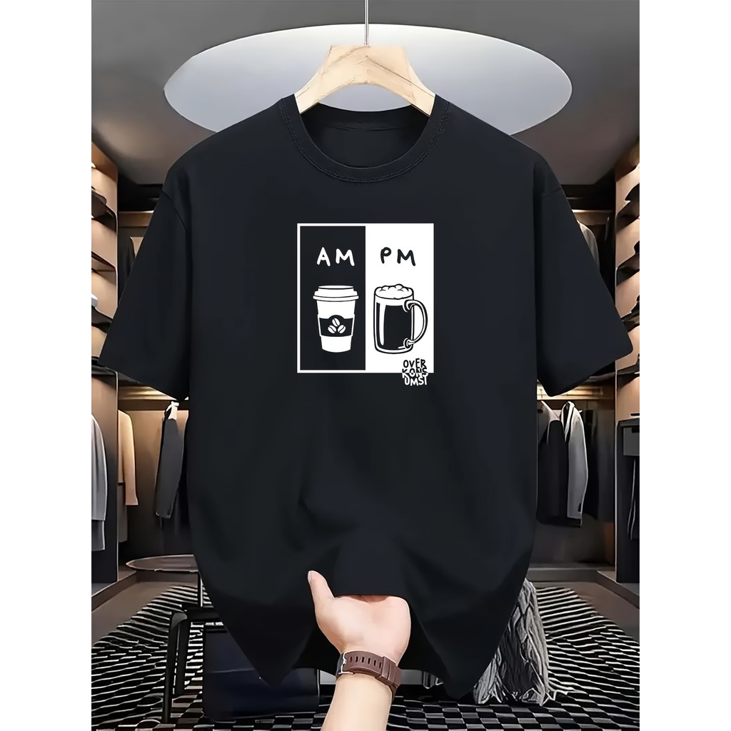 Camiseta Masculina Cultural Estampa Arte Geométrica Confortável Moderna Versátil Casual