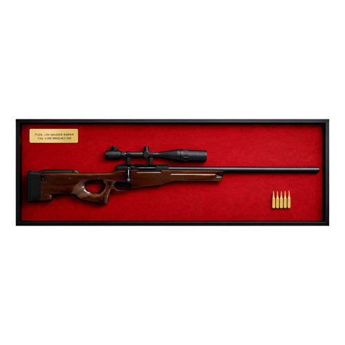 Quadro Alto Relevo Fuzil Sniper L96 - Realista Para Decoração - Com ganchos - 3D - Resina