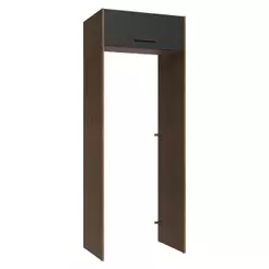 Porta-Geladeira 83 cm 1 Porta Basculante Rustic/Preto Agata Madesa