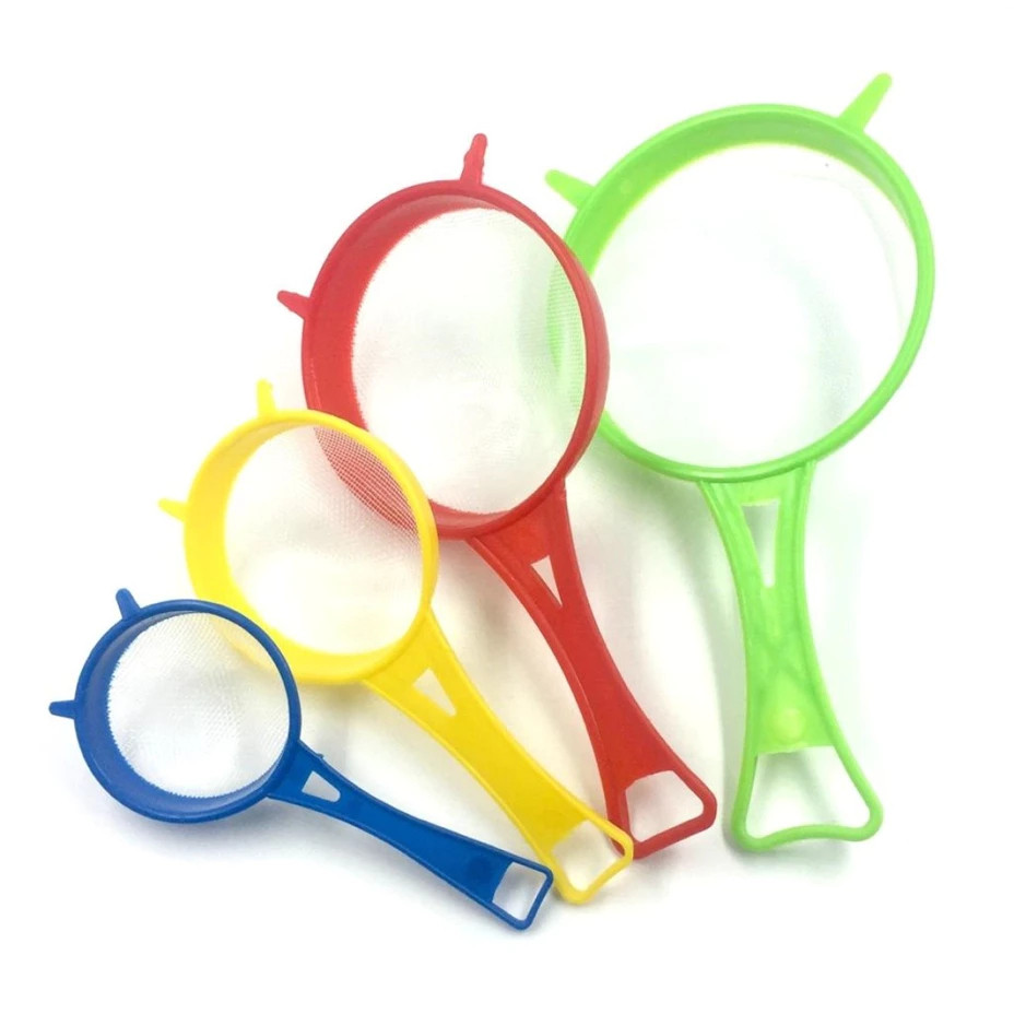 Peneira Plástico Kit 4 Peças Mini Pequena Média Grande Utensílio Cozinha