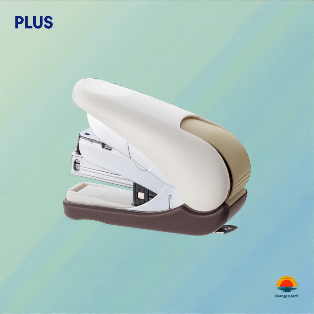 PLUS Flat Karu Hit Grampeador Plano/Ate 32 Folhas/Pernas Planas/Pilhas Finas/4 Cores/Japao