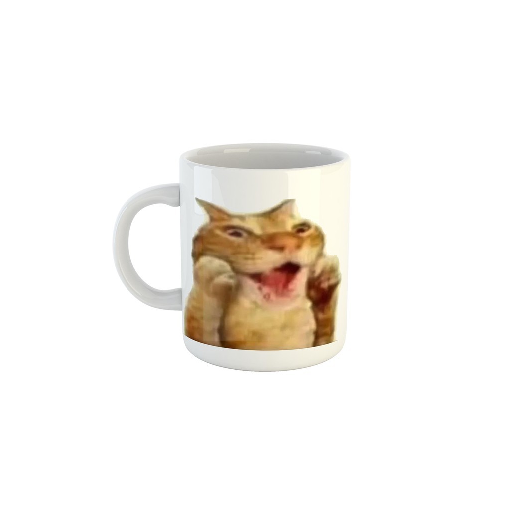 Caneca Figurinha Gato com cara Surpresa