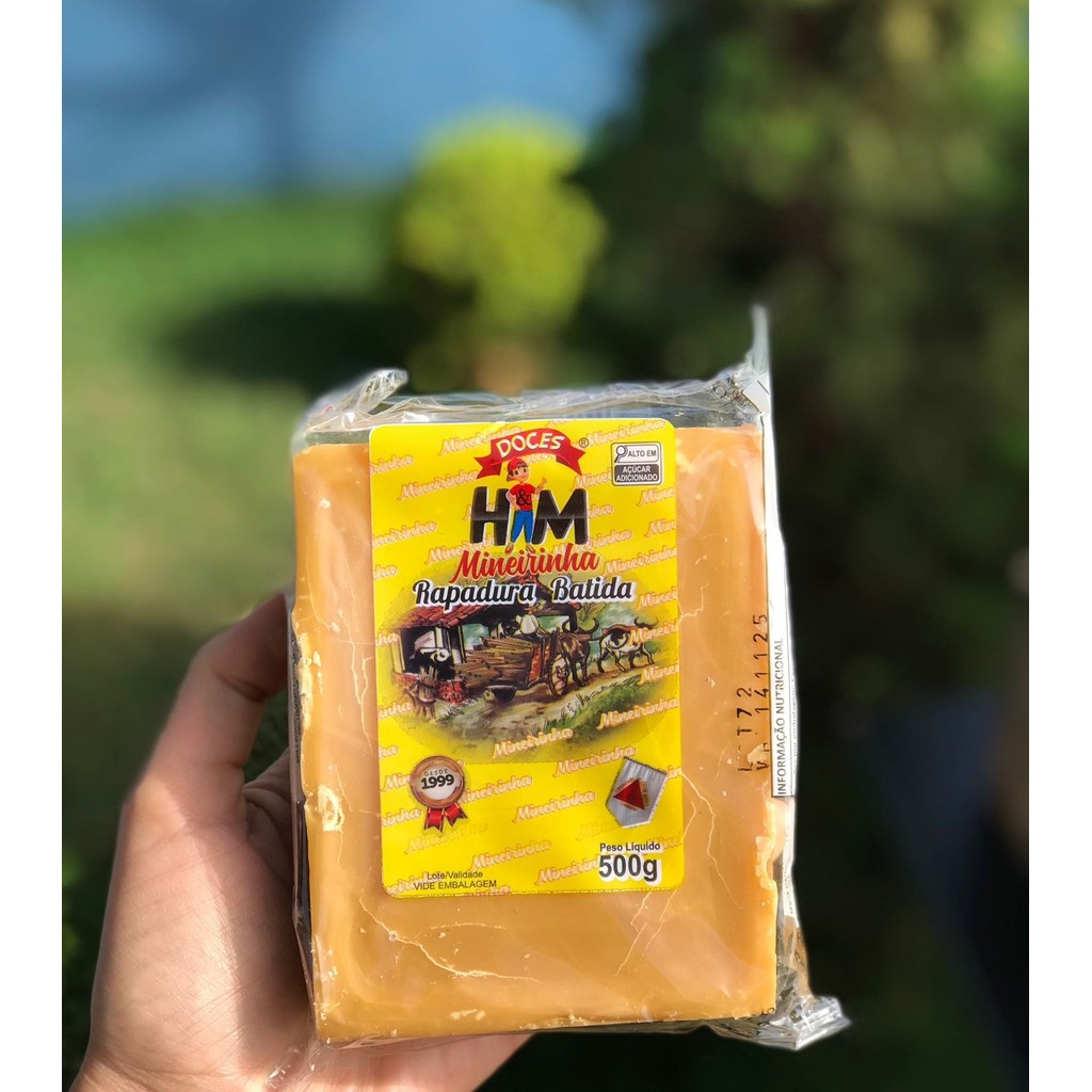 Rapadura Batida Mineira HM Mineirinha 500g – Doce Artesanal Tradicional