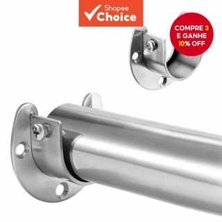 Suporte De Guarda-Roupa De Aço Inoxidável Resistente , Flange De Soquete De Haste Para Cortina De Chuveiro em Oferta na Shopee