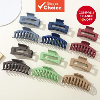 Conjunto De Grampos De Cabelo Quadrados Dragonbone-Acessórios De Rabo De Cavalo Emborrachados Foscos E Elegantes em Oferta na Shopee
