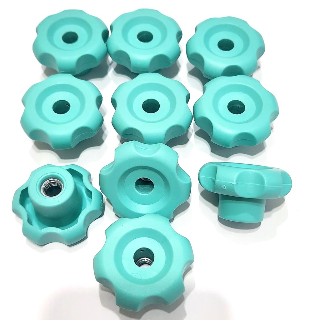 Manípulo Femea 8mm Rosca M8 Margarida VERDE ÁGUA para Estante Prato de Bateria 10 un AQUAMARINA AZUL TIFFANY