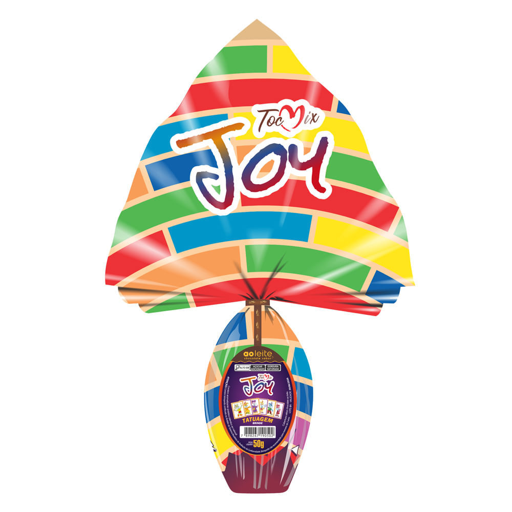 Ovo de Páscoa Toc Mix Joy Chocolate Ao Leite 50g
