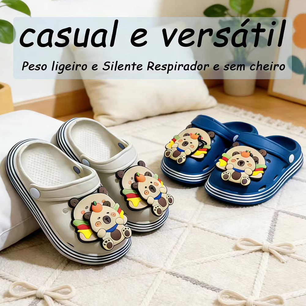 Babuche Sandália Feminina Leve Confortável Macia Antiderrapante com Acessórios em EVA para uso casual e passeios
