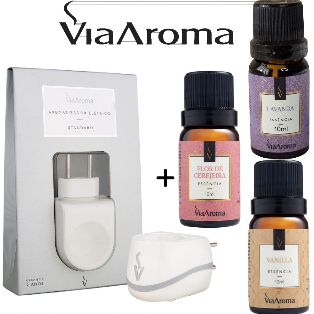 Imagem Difusor Aromatizador Elétrico Standard Via Aroma Com Essência Bivolt Difusor Aromaterapia