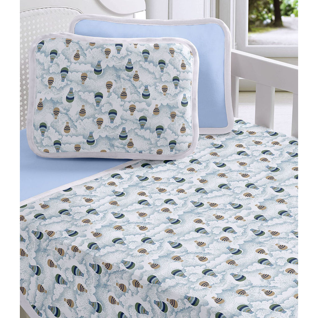 Jogo Cama Baby Estampado Vivaldi Azul em Oferta na Shopee