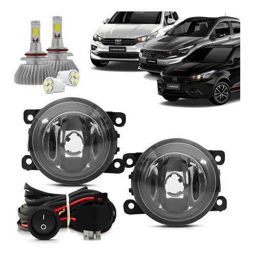 Kit Farol Milha Neblina Fiat Argo Cronos 2017 A 2022 + Led em Oferta na Shopee