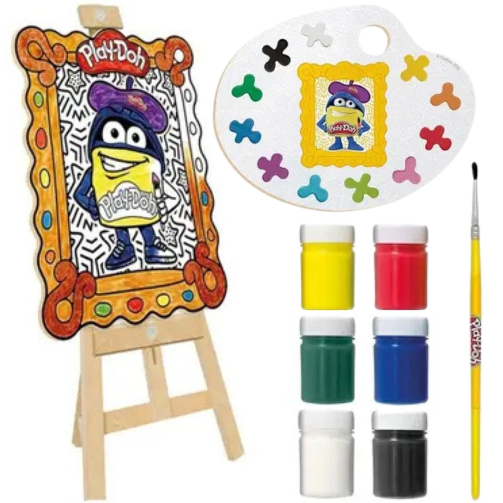 Playdoh Meu Pequeno Artista Kit De Pintura Infantil 80059 - Fun em Oferta na Shopee