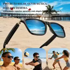 Óculos Inteligentes YJ-01 musica bluetooth antirruido esporte Ip68 2026 oculos de Sol e sem grau