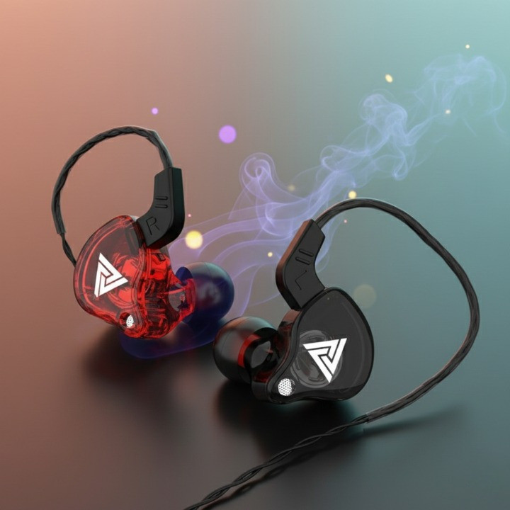 QKZ AK6 Fone De Ouvido Com Fio Com Microfone Cobre Driver Fone De Ouvido Esportivo Baixo Estéreo