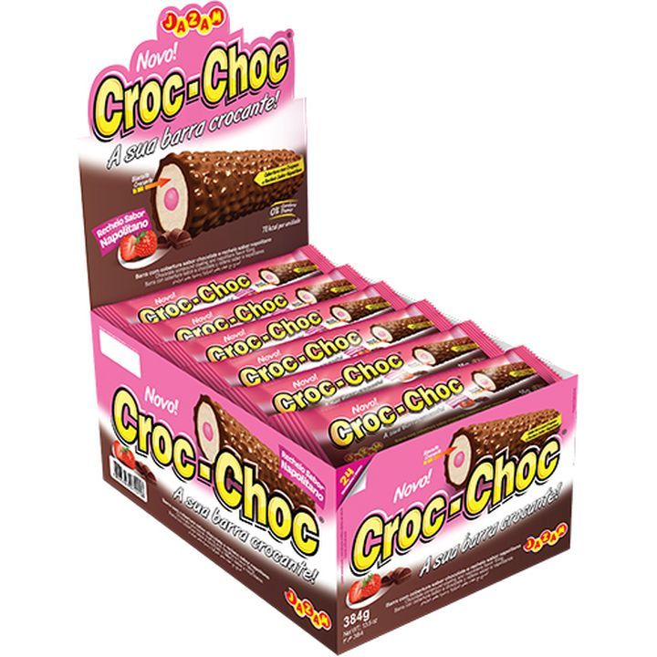 Croc-Choc Sabor Napolitano - Display com 24UN