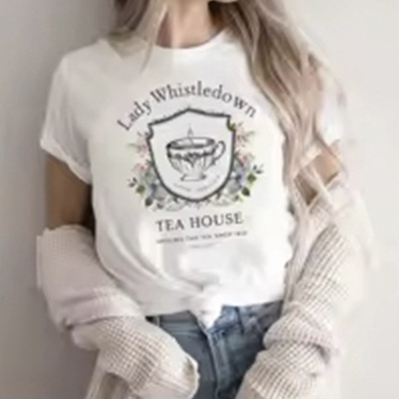 Tshirt Feminina Série Xícara Floral Estampada Lançamento Camiseta 100% Algodão Camisetão  Oversized - Estampaê