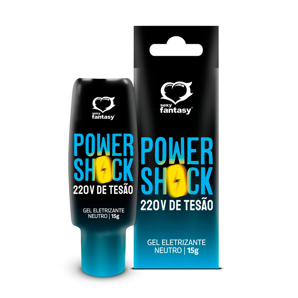 Gel Excitante Unissex com Efeito - Power Shock 220V de Tesão em Oferta na Shopee