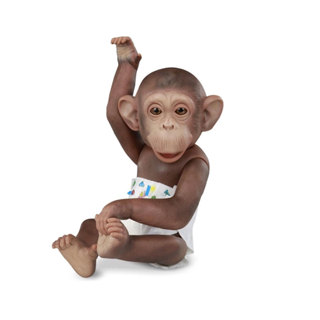Boneco Macaco Little Caco Macaquinho 33 Cm Vinil Omg Marrom em Oferta na Shopee