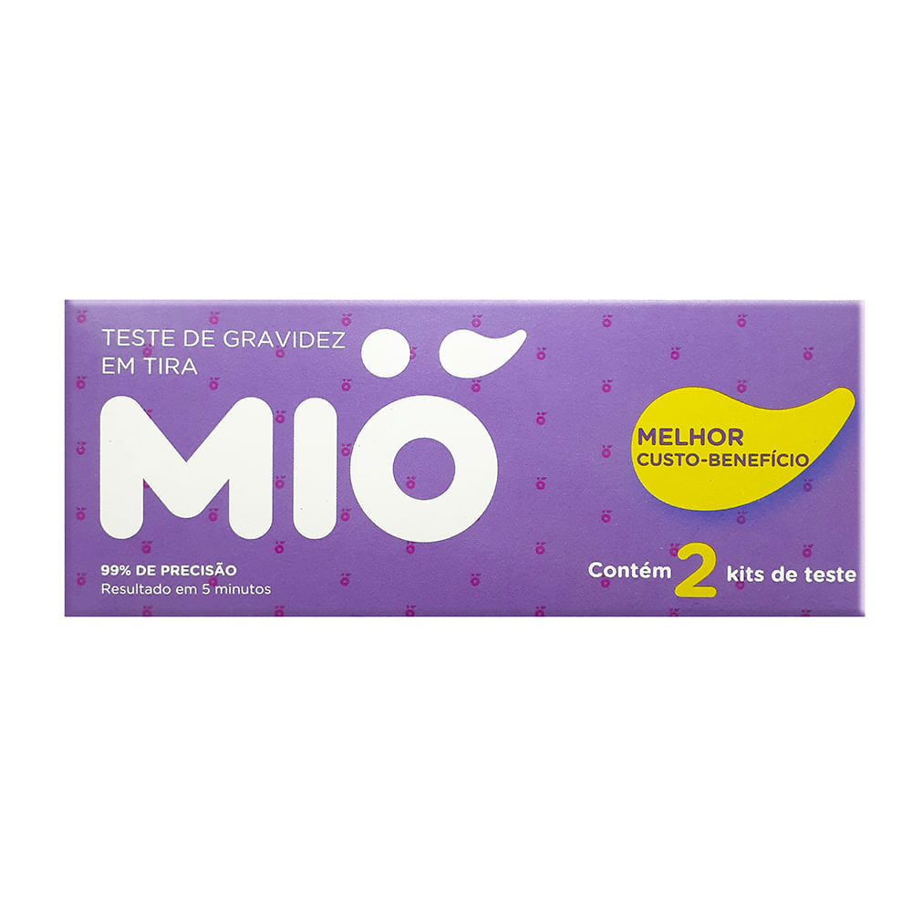 Teste de Gravidez Mió com 2 Unidades em Oferta na Shopee