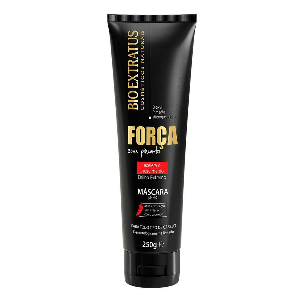 Máscara de Tratamento Bio Extratus Cosméticos Naturais Força com Pimenta com 250g em Oferta na Shopee