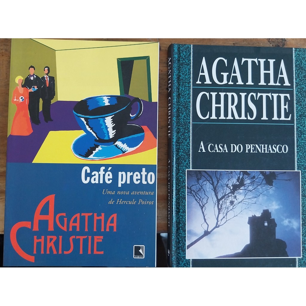 LIVRO, KIT(2) , AGATHA CHRISTIE, 1.CAFÉ PRETO, 2. A CASA DO PENHASCO, CÍRCULO DO LIVRO