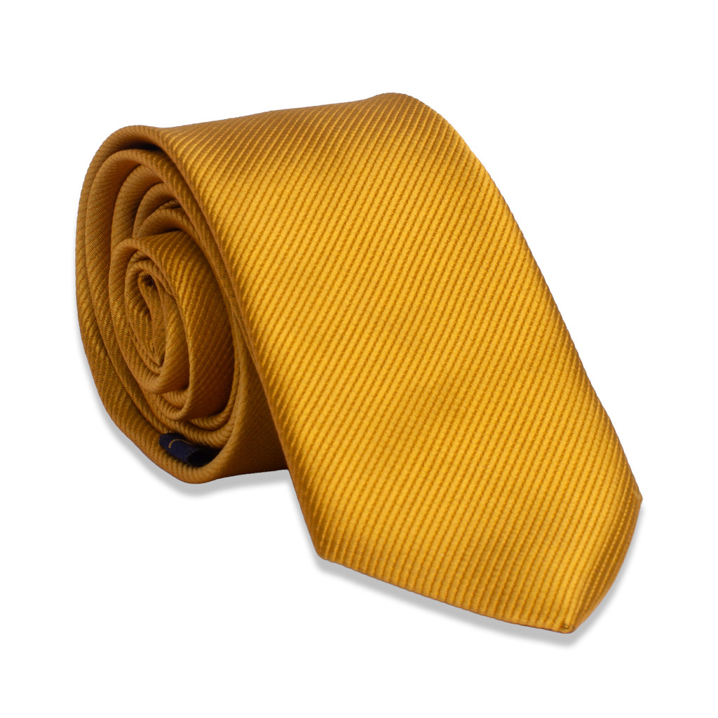 Gravata Slim Masculina Listrada Dourado Social Presente Com Caixa ou Kit Completo
