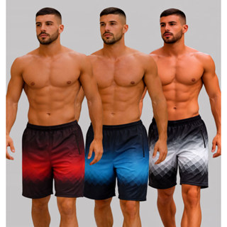 Kit 3 Bermudas Estampada Masculina Flanelada Ótimos para Caminhadas e Academia em Oferta na Shopee