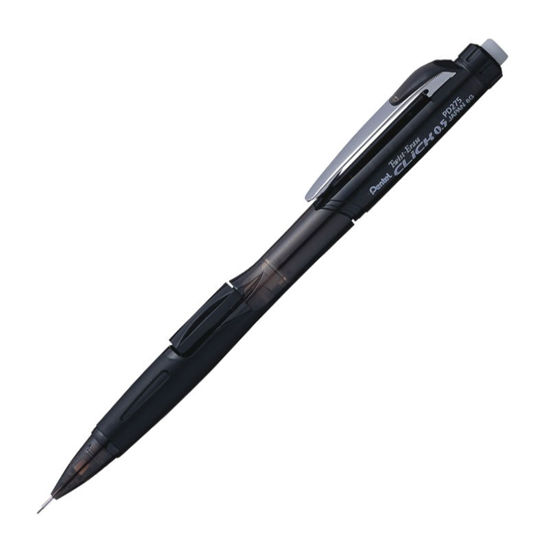 Lapiseira 0.5mm PD275 Twist Erase Click Preta Pentel em Oferta na Shopee