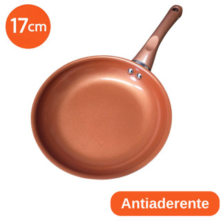Frigideira Cerâmica Antiaderente 17cm Alumínio Cabo Ergonômico Revestimento Cerâmico Cozinha