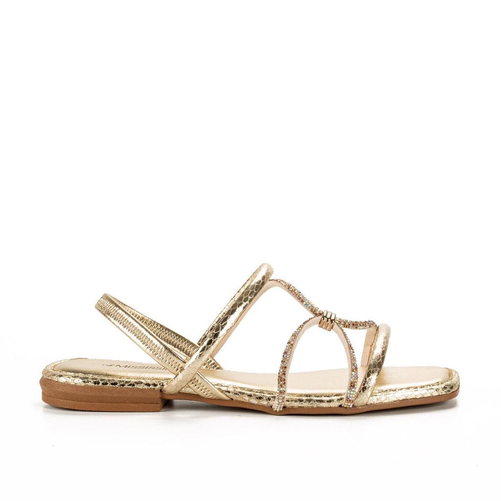 Sandália Mississipi Rasteira Metalizada MC791 em Oferta na Shopee