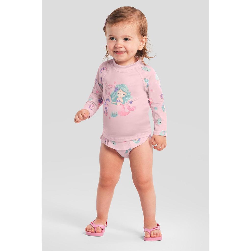 Biquíni infantil menina em malha UV Brandili