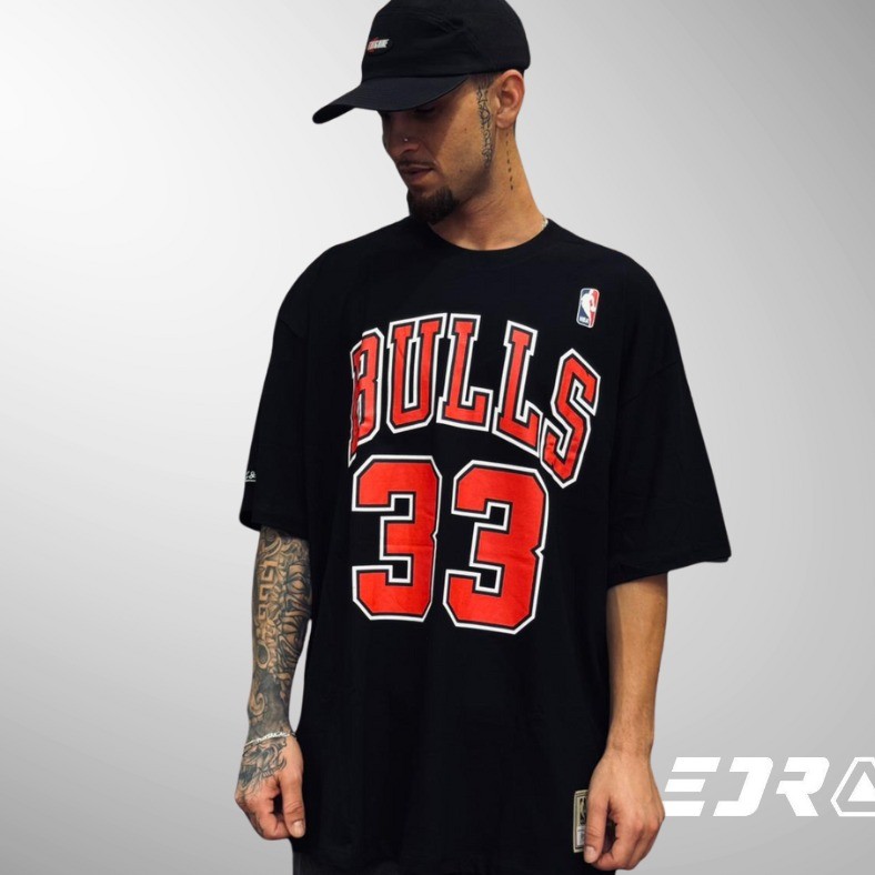 Camiseta Chicago Bulls Scottie Pippen Mitchell & Ness NBA Masculina Streetwear Basquete