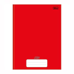 Caderno brochurão capa dura universitário 1X1 48 folhas D mais Vermelho Tilibra