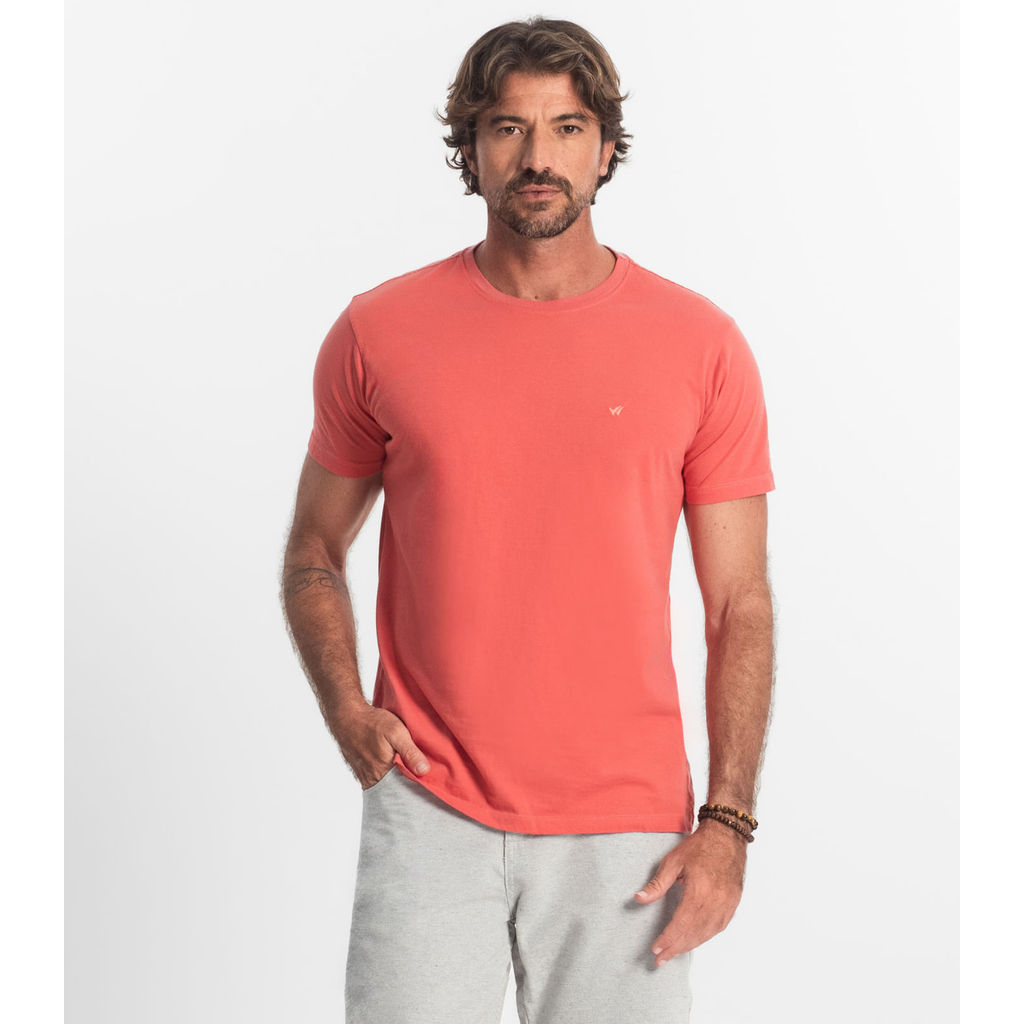 Camiseta Masculina Básica Select Laranja em Oferta na Shopee