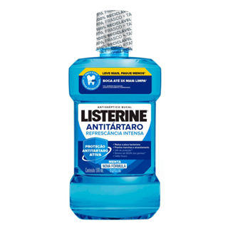 Antisséptico Bucal Listerine Antitártaro Sabor Menta 500ml em Oferta na Shopee