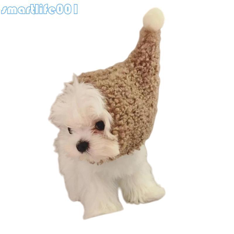 S * Chapéu Quente Para Animais Estimação Alça Ajustável Sessão Fotos Divertidas Sazonais Cães Pequenos