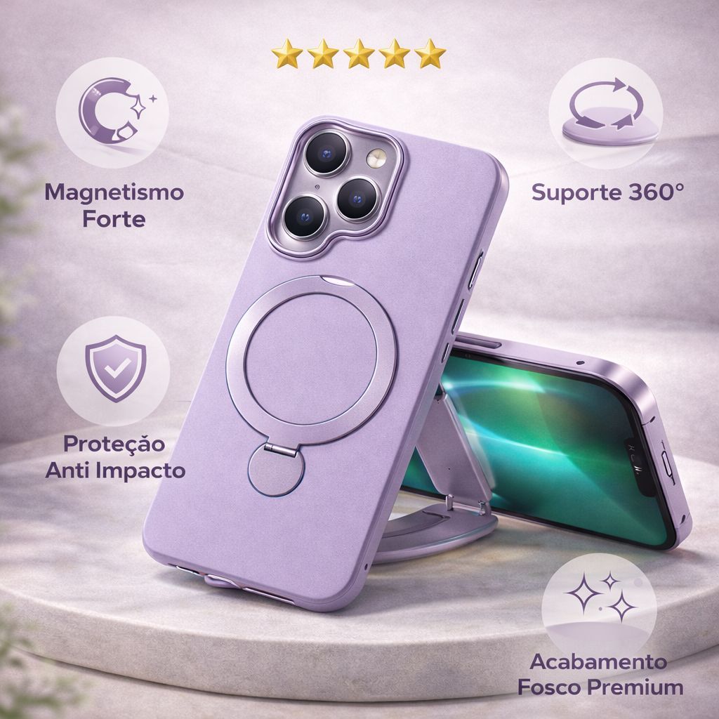 Capa Galaxy S26 / S26 Plus / S26 Ultra Anti Impacto com Anel 360° Giratório e Suporte Dobrável em Oferta na Shopee