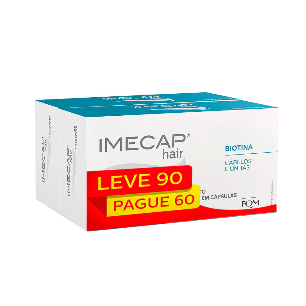 Imecap Hair Max Leve 90 e Pague 60 Cápsulas em Oferta na Shopee