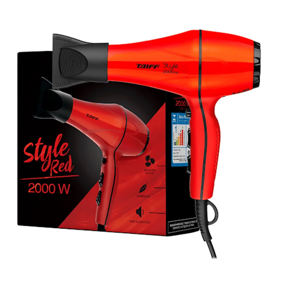 Secador Taiff Style Red 2000W 220V em Oferta na Shopee