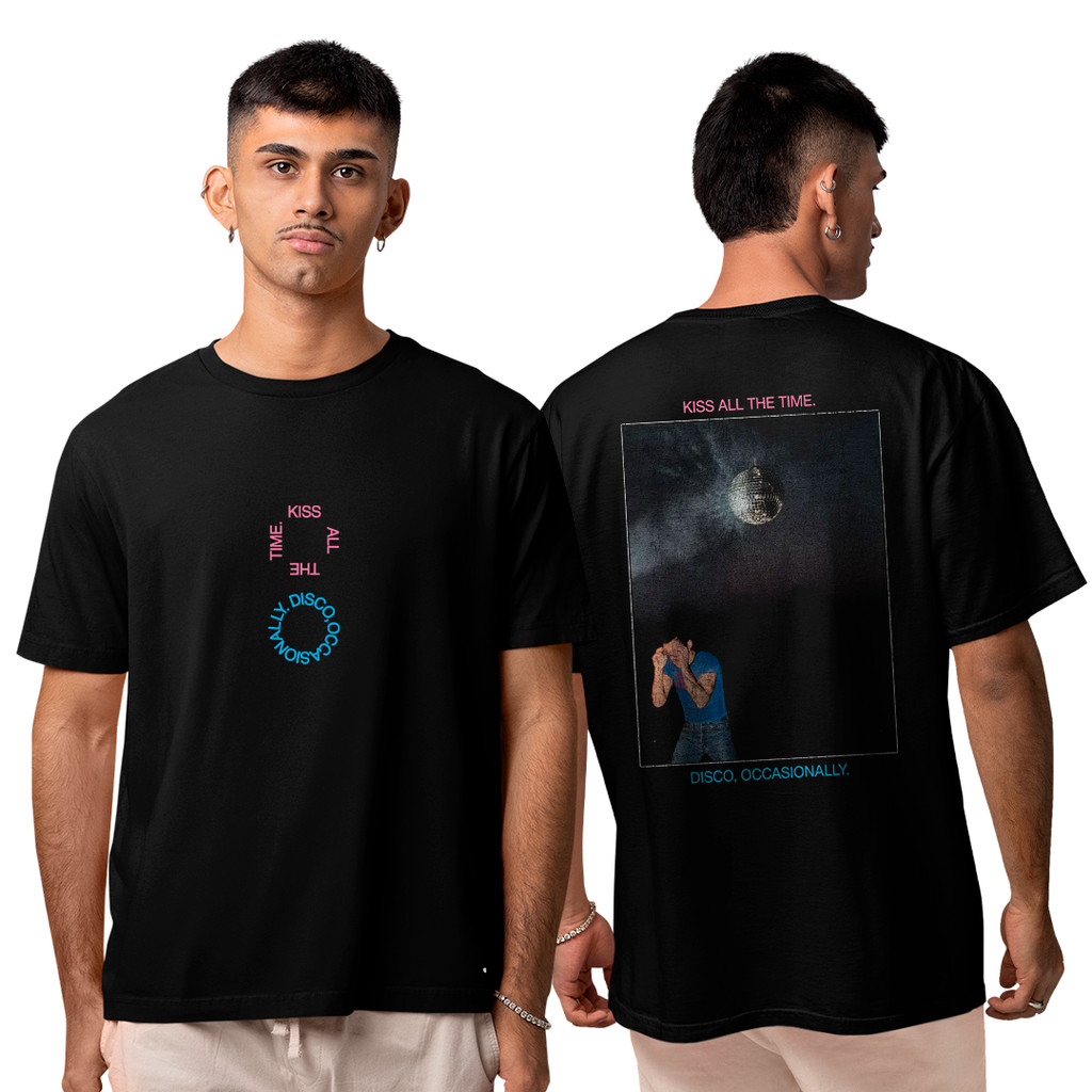 Camiseta Algodão Unissex Harry Kiss All The Time Disco Occasionally Mirror FC