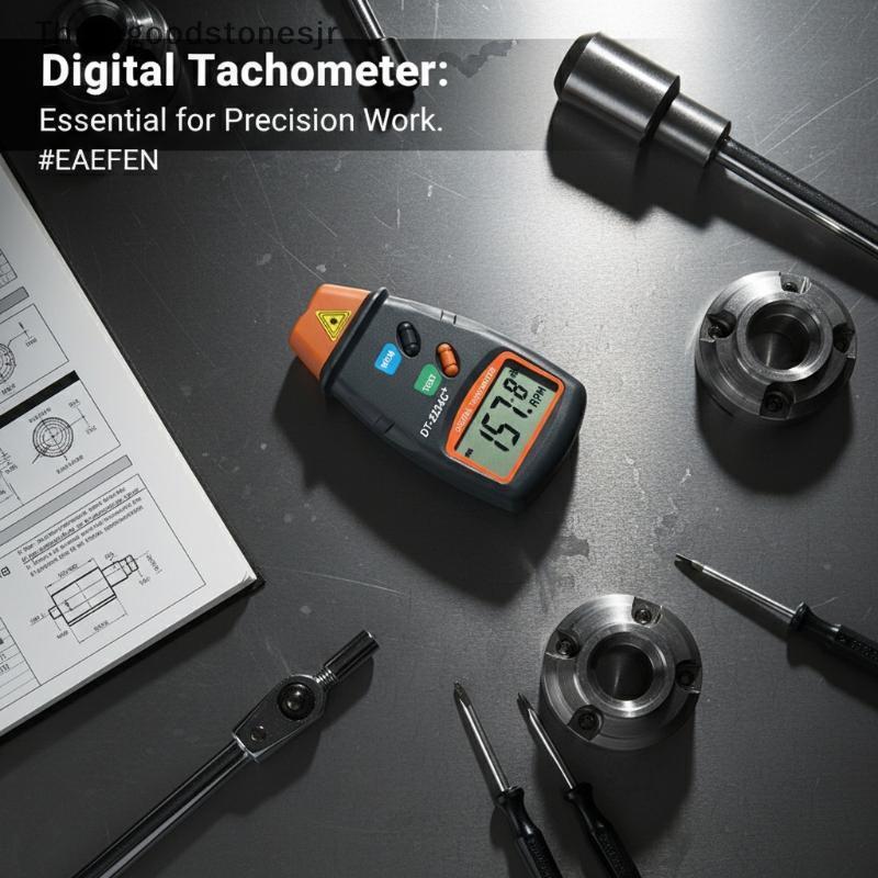 TGS Digital Laser Tacômetro Hora Medidor Ferramenta De Diagnóstico Sem Contato Motor Torno De Velocidade Revolução Rotaç