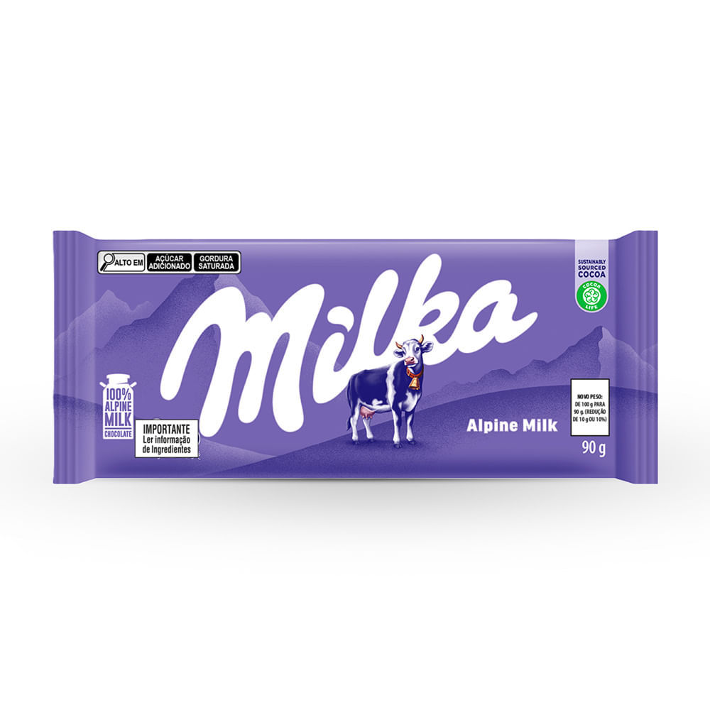 Chocolate ao Leite Milka Alpine Milke 90g em Oferta na Shopee
