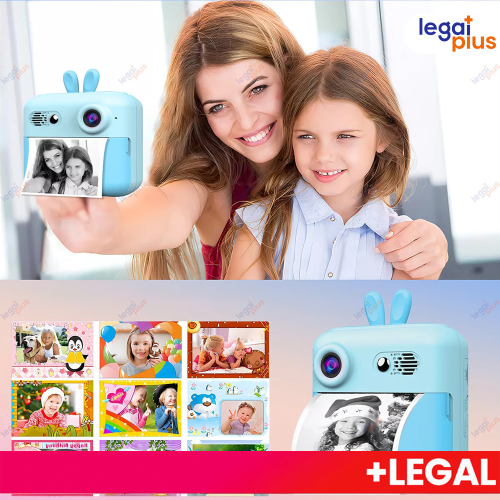 Câmera Digital Infantil com Impressão Térmica Instantânea - Presente Criativo para Meninos e Meninas