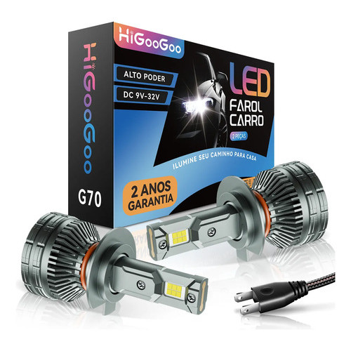 Higoogoo G70 - 200w Par Farol Carro Led (H7)
