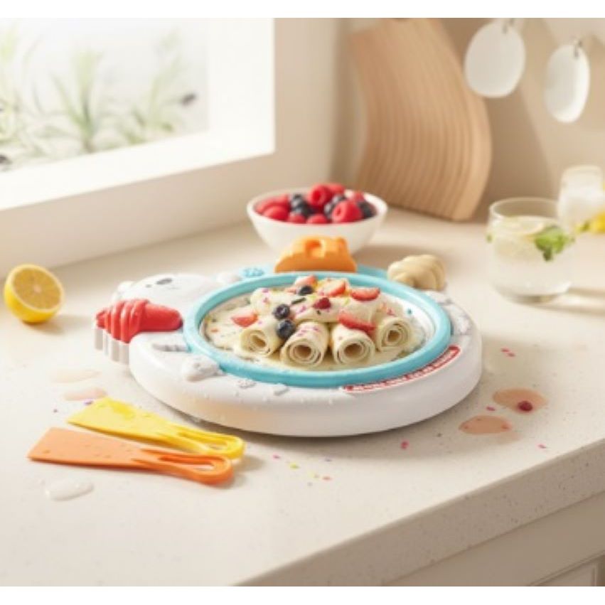 Brinquedo Sorveteria Infantil Chapa Fria Faz Sorvete Instantâneo Urso Polar