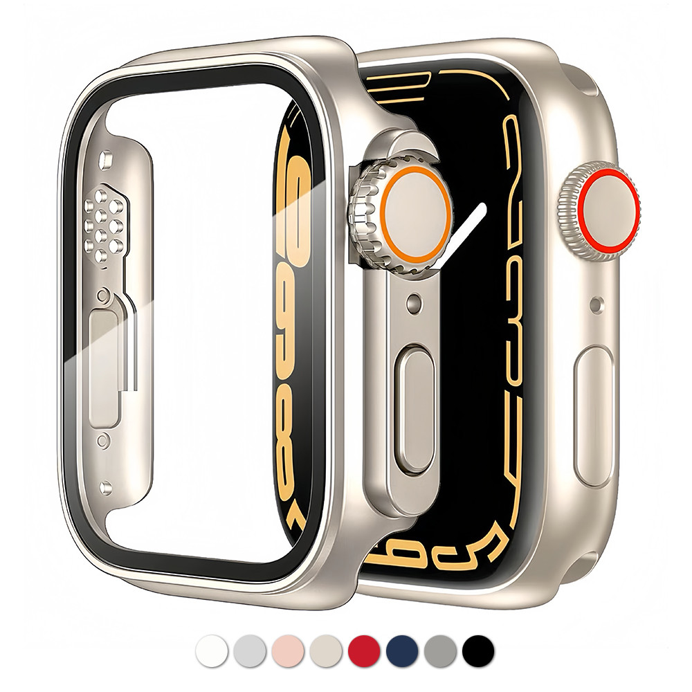 Mudar Para Ultra Proteção Capa Para Apple Watch 38mm 40mm 41mm 42mm 45mm 44mm 46mm iWatch 10 11 Capa+Vidro Temperado