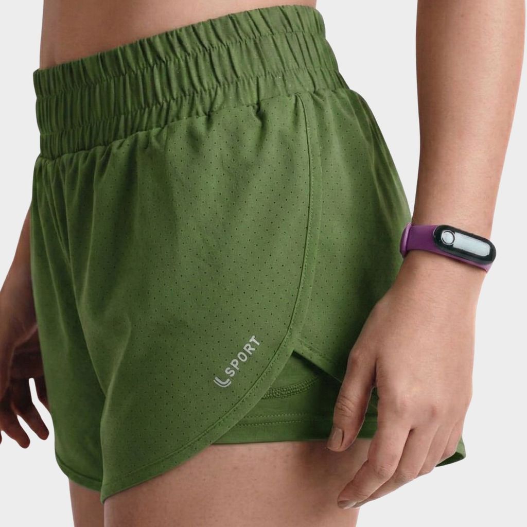 Short Lupo LSport AF Duplo Running Feminino - Verde · foto 2